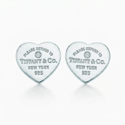 Aretes Broquel Corazón con Piedra en Plata 925