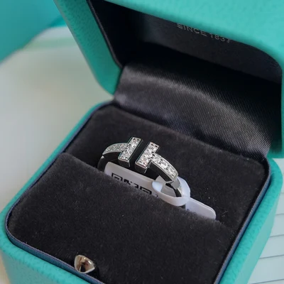 Anillo Doble Barra con Piedras en Plata 925