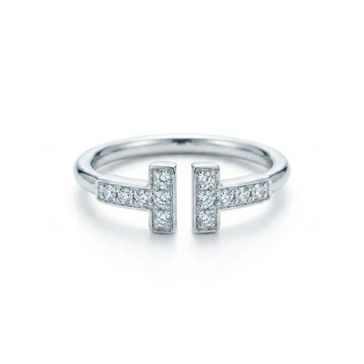 Anillo Doble Barra con Piedras en Plata 925