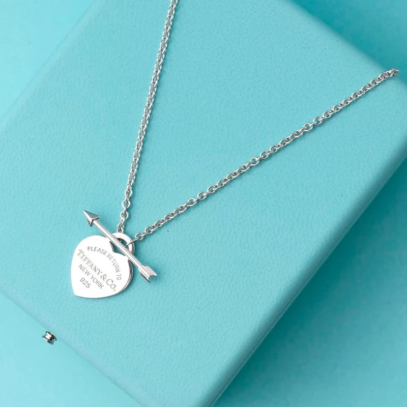 Collar Corazón con Flecha en Plata 925