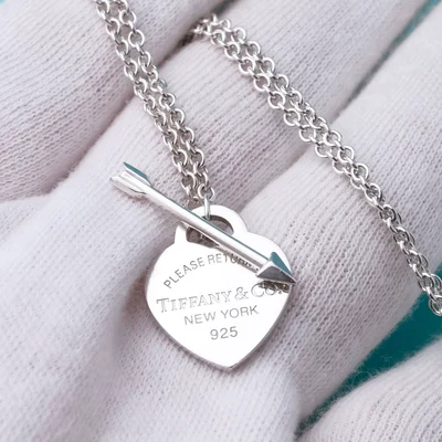 Collar Corazón con Flecha en Plata 925